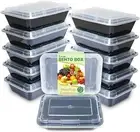 Meal Prep Containers 12 Pack 1 Compartment Food Storage Bento 28 Oz