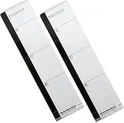 KALLORY 2Pcs Clear Memo Boards for Computer Monitors Holders for Screen Side Messages Easy Installation Multi Functional Desktop Reminder