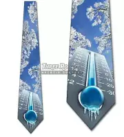 Climate Change Cold Tie Men's Winter Neckties Global Warming Ties NWT