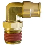 Tectran 87073 Dot 90 Deg Male Elbow Push Lock Swivel Brass Fitting, 5/32" Tube