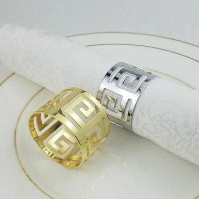 6pcs Napkin Ring Exquisite Wedding Banquet Table Decor Party Serviette Holder