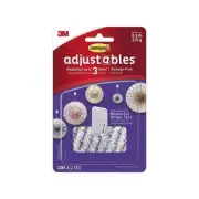 Command Adjustables Repositionable Mini Hooks, Plastic, White, 0.5 Lb...