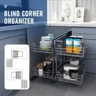 Efficiency Blind Corner Cabinet Storage Pull Out Kitchen Pantry Corner Organizer