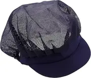 [SHERCHPRY] Unisex Chef Hat for Men Women Cooking Hat Mesh Comfortable Cotton Work Cap for Factory Restaurant Baking Navy
