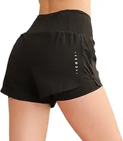 [MEILONGER] Women High Waisted Running Shorts 5" Quick Dry Athletic Workout Pants Training Jogger Gym Shorts