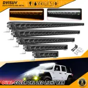 Dual DRL OSRAM Led Work Light Bar Flood Spot Combo Offroad Driving 4X4 ATV Truck