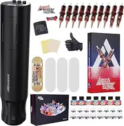 Arenahawk Tattoo Beginner Practice Advanced Practice Leather Skull Simulation Model Silicone Premium Kit, Black