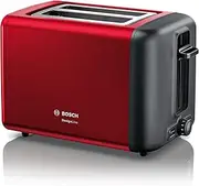 [Bosch] DesignLine TAT3P424DE Compact Toaster with Integrated Stainless Steel Bun Attachment, with Automatic Shut-Off, with Defrost Function, Perfect for 2 Slices of Toast, Lift Function, Wide, 970 W,