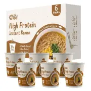 High Protein (31g) Instant Ramen Soup Cup Pork Tonkotsu Flavor, Plant-Based, ...