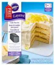 Wilton Easy Layers! 4-Piece 6" Cake Pan Set for Layer Cakes, NEW - 2105-5748
