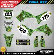 Full custom sticker kit to fit Kawasaki KX 125 2003 - 2012 METAL style decals