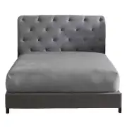 Polyester King Size Premium Flannel Plush Easy Fit 1-Piece Fitted Sheet, Gray