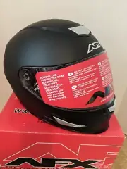 AFX FX-99 FLAT BLACK FULL FACE MOTORCYCLE HELMET SIZE LARGE #H70