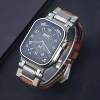 在飛比找蝦皮商城精選優惠-原裝真皮錶帶兼容apple Watch Ultra 2 1 