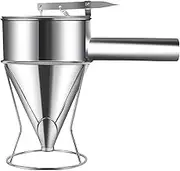 Pancake Syrup Dispenser – Easy-Pour Baking Funnel for Batter, Icing, Or Syrup | Manual Kitchen Dispenser with Stand for Waffles, Cakes, Desserts, and More, Ideal for Breakfast & Baking Needs