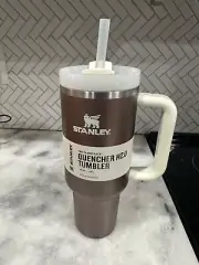 Stanley Adventure Quencher Travel Tumbler 40 oz Cup ROSE QUARTZ GOLD NEW