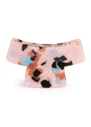 Valet Studio Nathalie Pink Marble-effect Hair Clip ONE SIZE