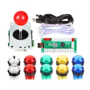 Arcade Buttons 1 Player DIY Kit Joystick 5V LED Arcade Button for Arcade Stick P