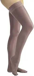 JOBST UltraSheer Compression Stockings, 30-40 mmHg, Thigh High, Silicone Lace Band, Closed Toe, Anthracite, Small