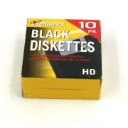 Memorex Black Diskettes 3.5" HD Computer Floppy Disks 10 Pack.
