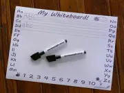 A4 Alphabet Numbers Learn To Write Child Practice Whiteboard Fridge Magnet 2pens