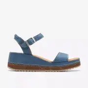 Clarks Women's Kassanda Lily Sandal Blue Nubuck 26177296