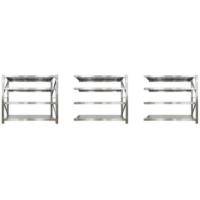 Clean Stainless Steel Shelving Heavy Duty Units for Tool & Supply Organization