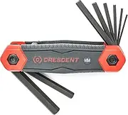 Crescent CHKFM8 Folding Metric Hex Key Set, 8 Piece