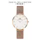 Daniel Wellington DW 手錶 Petite Melrose 32mm玫瑰金米蘭金屬錶 DW00100163