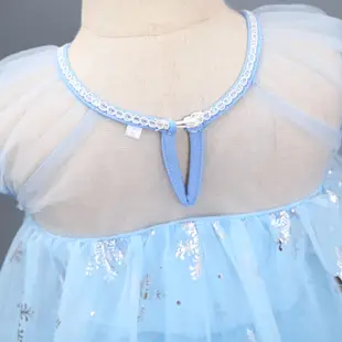 Frozen冰雪奇緣の冰雪皇后愛莎公主裙Elsa禮服蓬蓬紗洋裝女童裝