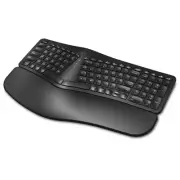 Ergonomic Wireless Keyboard Rechargeable, Bluetooth/2.4G Wireless Keyboard wi...