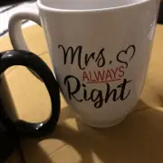 Mr Right Mrs Always Right Coffee Mugs Wedding Newlywed Gift Bride Groom Free