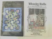 Quilt Patterns Lot of 2 Whack Rails 54" x 80" I Spy With a Twist 3 Sizes NEW USA