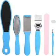 Pedicure tools Kit Foot File Rasp set Removing Hard Cracked Dead Skin Cells Scrubber, Professional Stainless Steel Foot Care Shaver Kit Callus Remover with Nail File for Home Use by MOTYYA