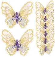 Angoily 20Pcs Butterfly Embroidered Patches Decorative Clothing Accessories for DIY Projects Suitable for Jackets Bags and Home Decor Lightweight and Compact Design
