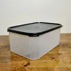 Tupperware 1609 Modular Mate 18 cup Rectangular #2 Storage w/ Black Lid NEW