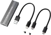 M2 SSD Case NVME Enclosure M.2 to USB Type C 3.1 SSD Adapter for Dual Protocol NVME PCIE NGFF M/B Key SSD Disk Box SSD Case Black One Size
