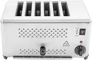 Home Toaster 6 Slots Multifunctional Bread Toaster with 5 Temperature Regulators 3 Toasting Modes (2, 4 or 6 Slice)