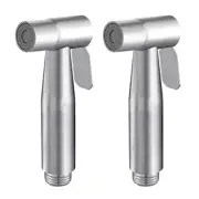 2x Pulverizador de inodoro con pulverizador de bidé de acero inoxidable de mano