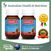 2 x FUSION HEALTH STRESS & ANXIETY 120T // CLINICALLY PROVEN + FREE SAMPLE