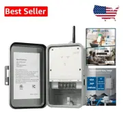 Durable WiFi Timer for Pool & Water Heater - 15 Settings, Remote Control, IP44