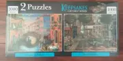 Keepsakes Giftable Boxes 1000 Piece Puzzles, 2 Puzzles in 1 Box! NEW