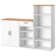 SKRUVBY storage combination, white, 180x140 cm