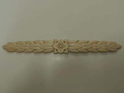 4 White Hardwood Wood Carved Ornaments/Onlays~Furniture Hdwe.~Woodworking~#90