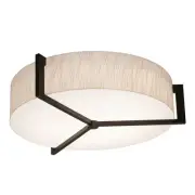 AFX APF1524MB-JT Apex 3 Light 17"W Flush Mount Drum Ceiling - Brown