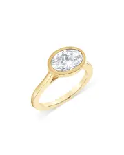 Bloomingdale's Fine Collection Certified Lab Grown Oval Diamond Bezel Set Engagement Ring in 18K Yellow Gold, 2.0 ct. t. w.