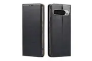 For Google Pixel 9 Pro Case Leather Flip Wallet Folio Cover Black
