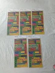 Lot Of 5 Sandy Lion School Themed Scrapbook Sticker Packages, Unopened