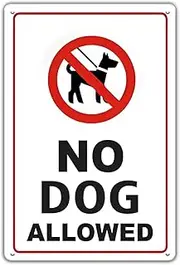 YOYI ART No Dogs Allowed Signs for Yard - 8 x 12 inch No Pets Allowed Sign for Business, Library, Yard, Office, Mall, Park and Public Places, Rust Free Aluminum, Fade Resistant and Waterproof
