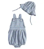 [Polo Ralph Lauren Kids] Polo Ralph Lauren Kids Baby cotton bodysuit and hat set M 24 blue